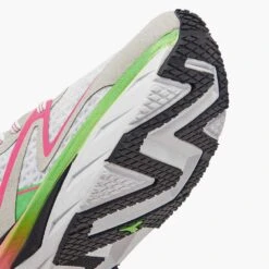 Diadora Women's Atomo V7000 Running Shoe - White/Green Fluo/Pink Fluo -Hoka Shop 101.179068 D0250 30 HR