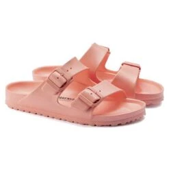 Birkenstock Arizona EVA Sandal - Coral Peach- Medium/Narrow -Hoka Shop 1022367 pair