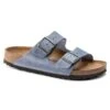 Birkenstock Arizona SFB Oil Leather Sandal - Dusty Blue - Regular/Wide -Hoka Shop 1022477
