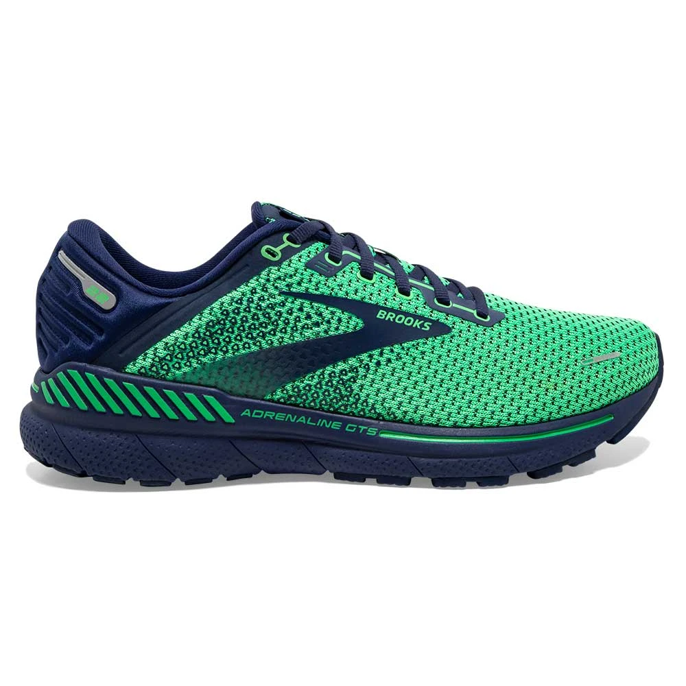 BROOKS Men's Adrenaline GTS 22 Running Shoe- Green/Navy- Regular (D) 3 BROOKS Men's Adrenaline GTS 22 Running Shoe- Green/Navy- Regular (D)