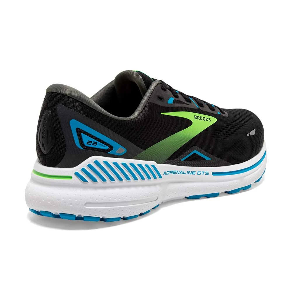 BROOKS Men's Adrenaline GTS 23 Running Shoe- Black/Hawaiian Ocean/Green- Wide (2E) 6 BROOKS Men's Adrenaline GTS 23 Running Shoe- Black/Hawaiian Ocean/Green- Wide (2E) - Image 4