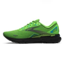 BROOKS Men's Adrenaline GTS 23 Running Shoe - Green Gecko/Grey/Atomic Blue- Wide (2E) -Hoka Shop 110391 373 M Adrenaline GTS 23 d4f8a214 fa8f 4cb7 afdc 772a07819d88
