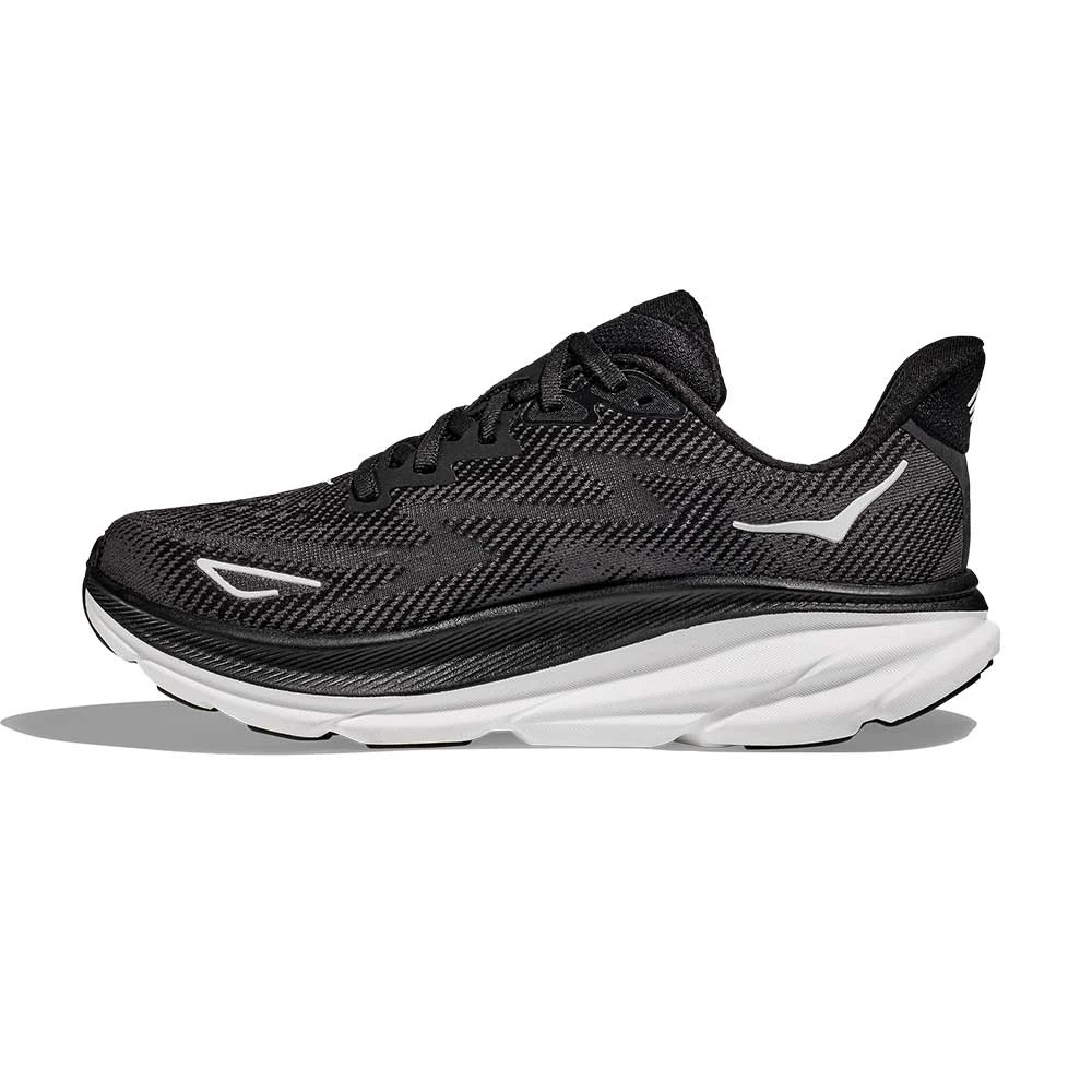 Hoka Women's Clifton 9 Running Shoe - Black/White - Wide (D) 6 Hoka Women's Clifton 9 Running Shoe - Black/White - Wide (D) - Image 4