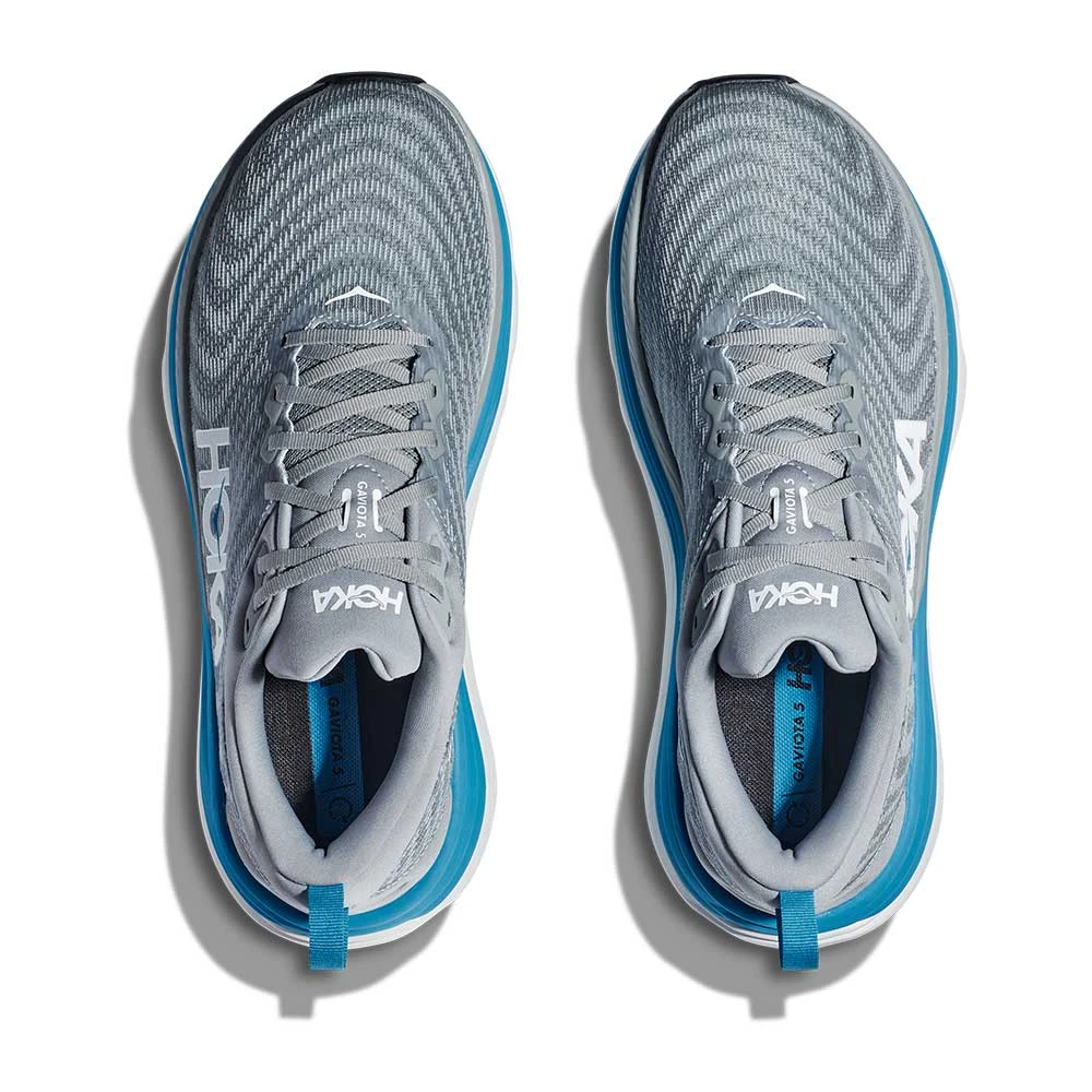 Hoka Men's Gaviota 5 Running Shoe - Limestone/Diva Blue - Wide (2E) 7 Hoka Men's Gaviota 5 Running Shoe - Limestone/Diva Blue - Wide (2E) - Image 5