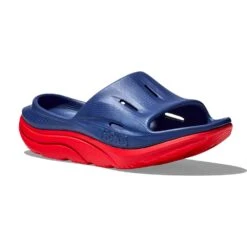 Hoka Unisex Ora Recovery Slide 3 - Bellwether Blue/Red Alert - Regular (D) -Hoka Shop 1135061 BBRA 6