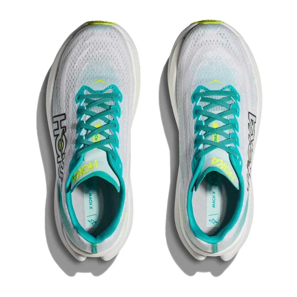 Hoka Men's Mach X Running Shoe - White/Blue Glass - Regular (D) 6 Hoka Men's Mach X Running Shoe - White/Blue Glass - Regular (D) - Image 4