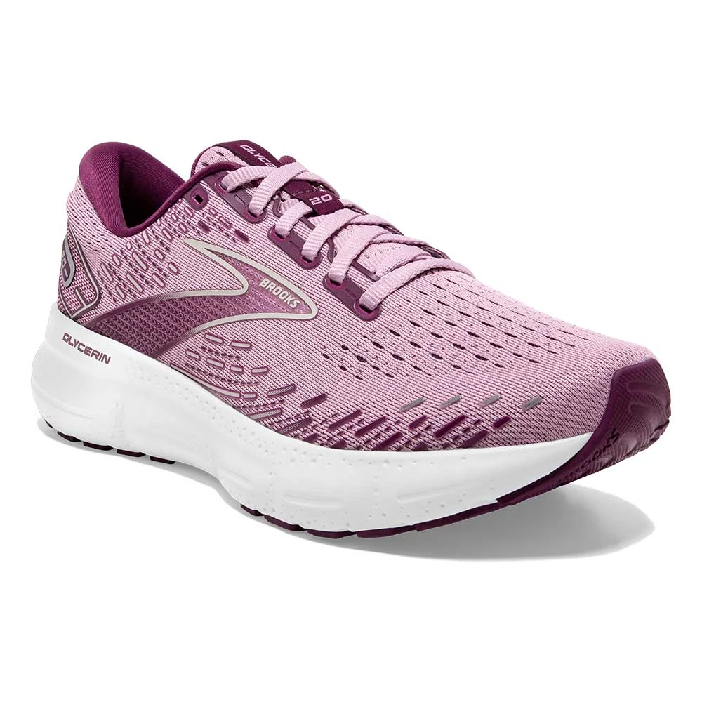 BROOKS Women's Glycerin 20 Running Shoe - Mauve/Grape Wine/Grey - Regular (B) 4 BROOKS Women's Glycerin 20 Running Shoe - Mauve/Grape Wine/Grey - Regular (B) - Image 2
