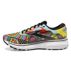 BROOKS Women's Ghost 15 Run Proud Running Shoe- Black/White/Multi- Regular (B) -Hoka Shop 120380 058 M Ghost 15
