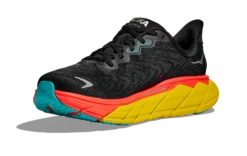 HOKA Men's Arahi 6 -Hoka Shop hoka mens arahi 6 running shoe black red yellow 1